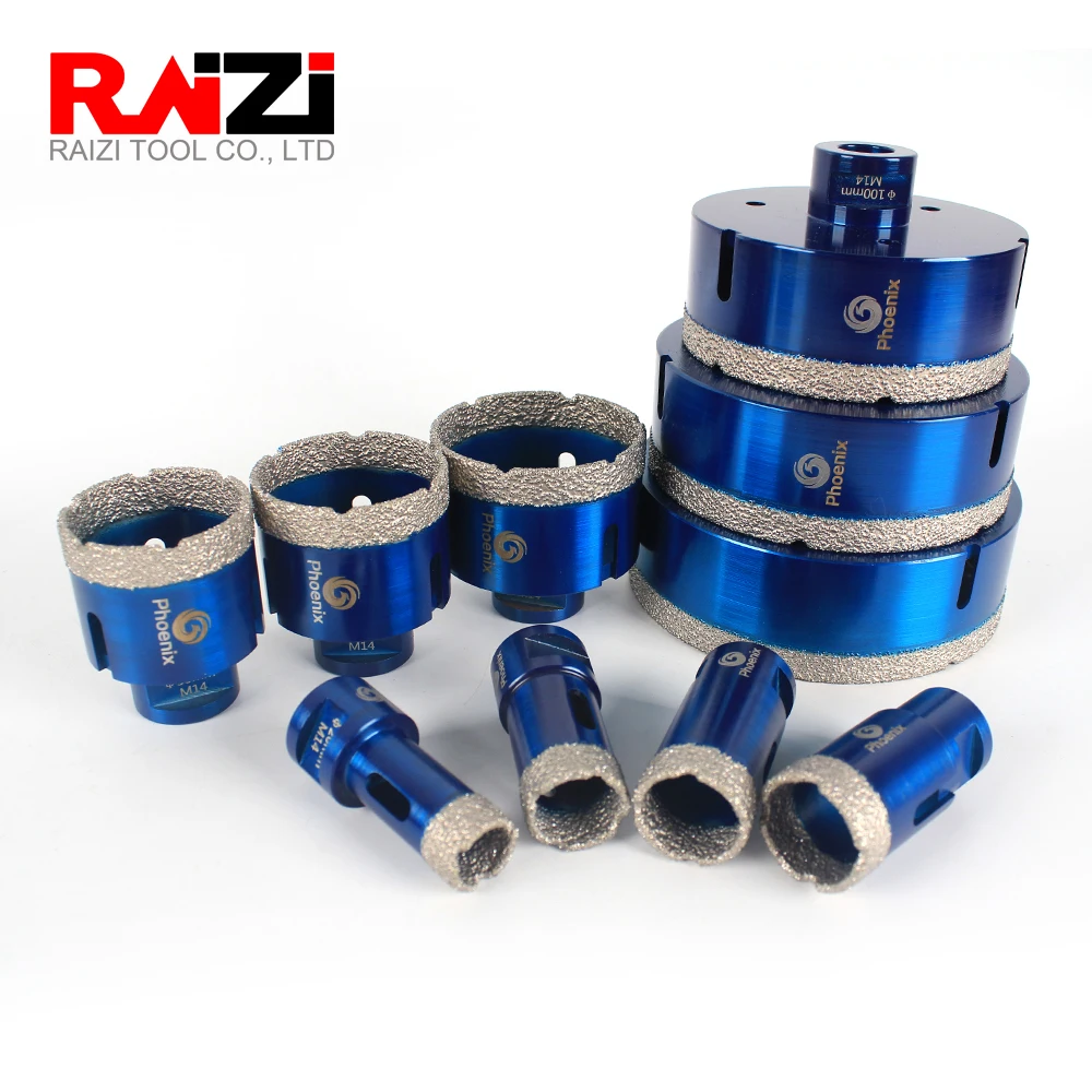 Raizi 1 Pc 5-125 mm Porcelain Ceramic Tile drill bit for granite marble M14 Diamond tile Hole saw Cutter bit