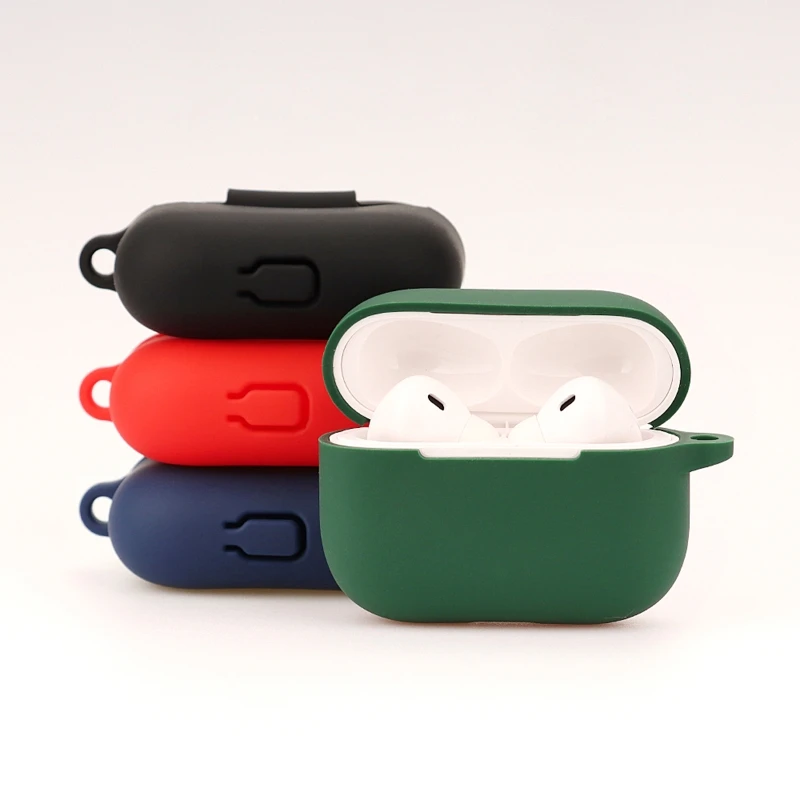 Capa à prova de choque para baseus w3 caso impermeável durável bluetooth-compatível fone de ouvido protetor de silicone antiderrapante manga