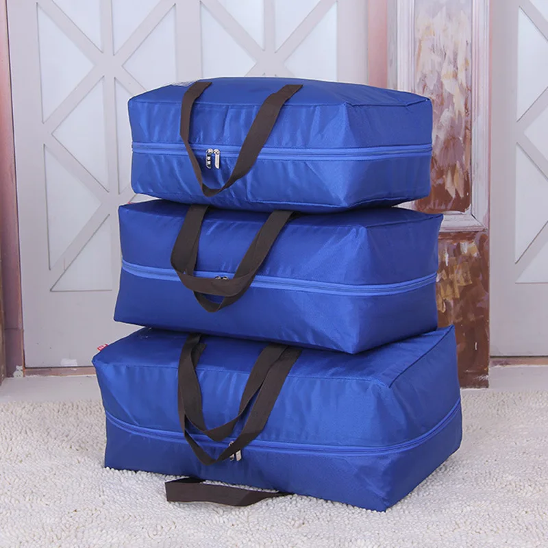 Folding Household Storage Bag Solid Bag Storage For Quilt Pillow Blanket Organizer 70*60*30cm Wardrobe Closet Packing Bag Case