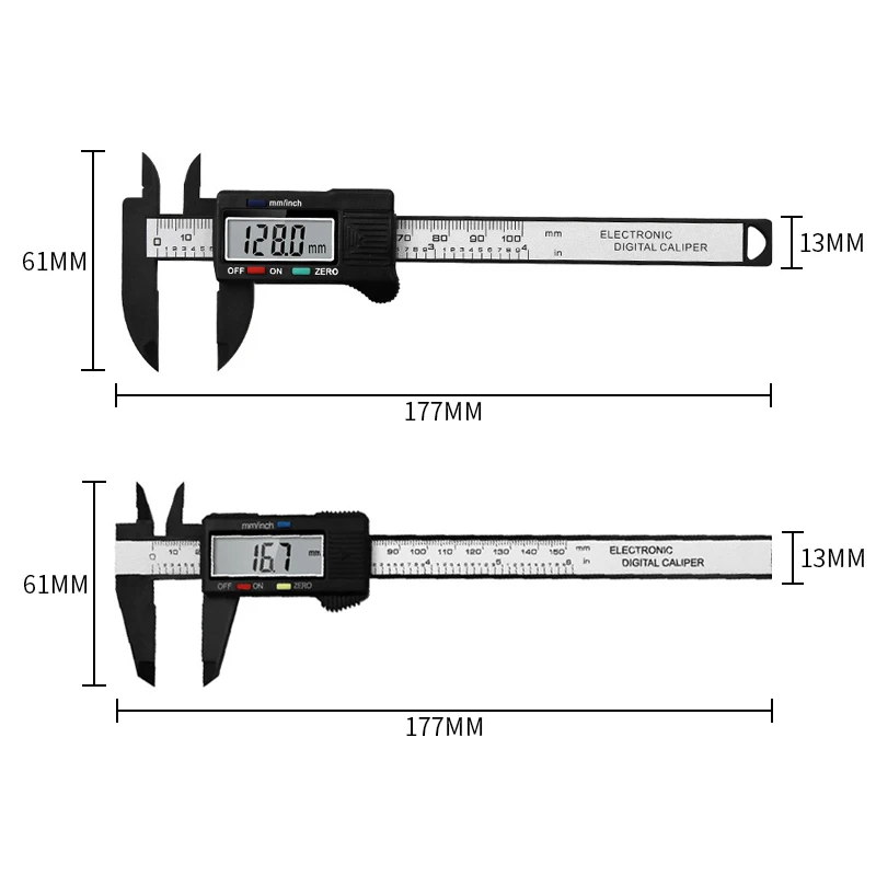 Alat Ukur Penggaris Alis Tato 150Mm Vernier Elektronik Digital Alat Pengukuran Mikrometer Microblading LCD