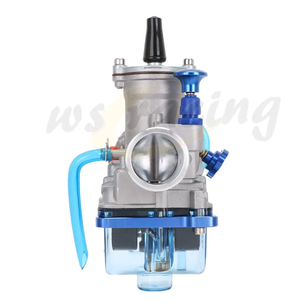 Motorcycle Universal Carburetor For Keihin PWK 28 30 32 34 MM 2T 4T Blue transparent cover bowl With Power Jet Dirt Bike