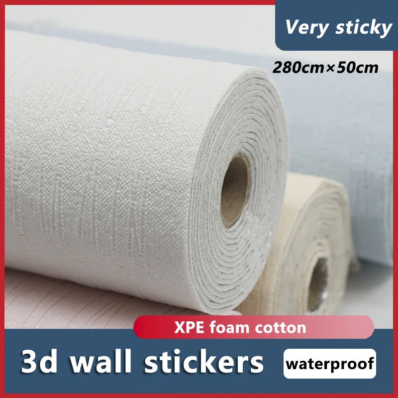 

2.8m 3D Self-Adhesive Insulation Wallpaper Waterproof Moisture-Proof Soundproof Panel Ceiling TV Background Decoration