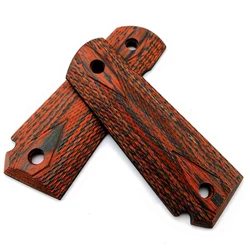 2Pieces tactics  pistol 1911 grips High Polished Wood Grips  custom Grips  CNC Material 1911 accessories