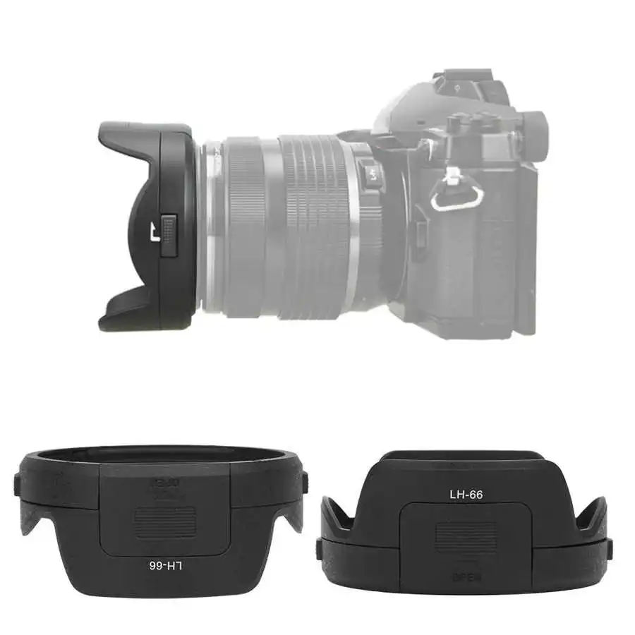 LH-66 Camera Mount Lens Hood Camera Lens Protetor for Olympus M.ZUIKO ED 12-40mm F2.8 Lens Photography Accessories