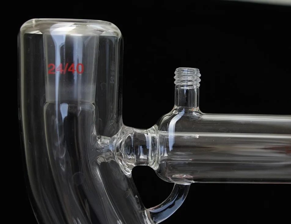 Glass Short Path Distillation Head 5L Jacketed Joint 24/40 with Vigreux Bent 60 Degree