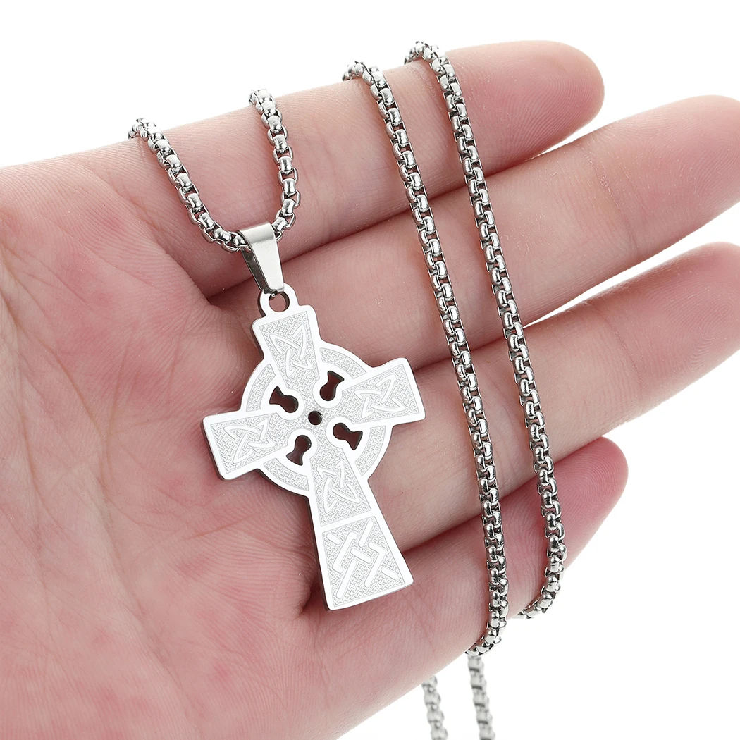 Kinitial Fashion Armenian Cross Knot Necklace Talisman Solar Celtics Armenian Druid Amulet Pendants Necklaces Choker Jewelry