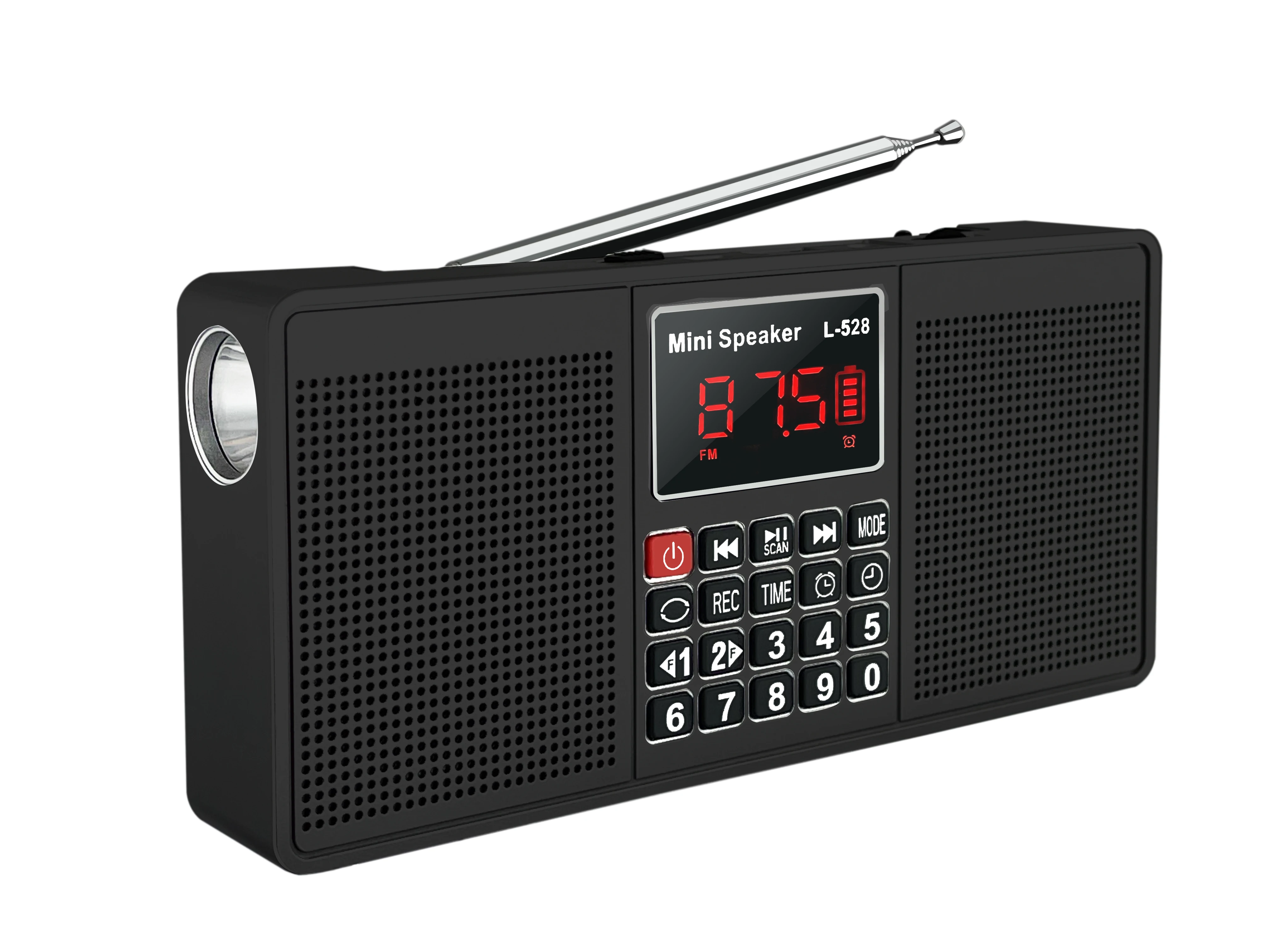 EONKO L-528 Multi Function Stereo Radio Speaker Bluetooth AM FM TF USB Handsfree AUX Record Clock Type C include a 8GB Micro SD