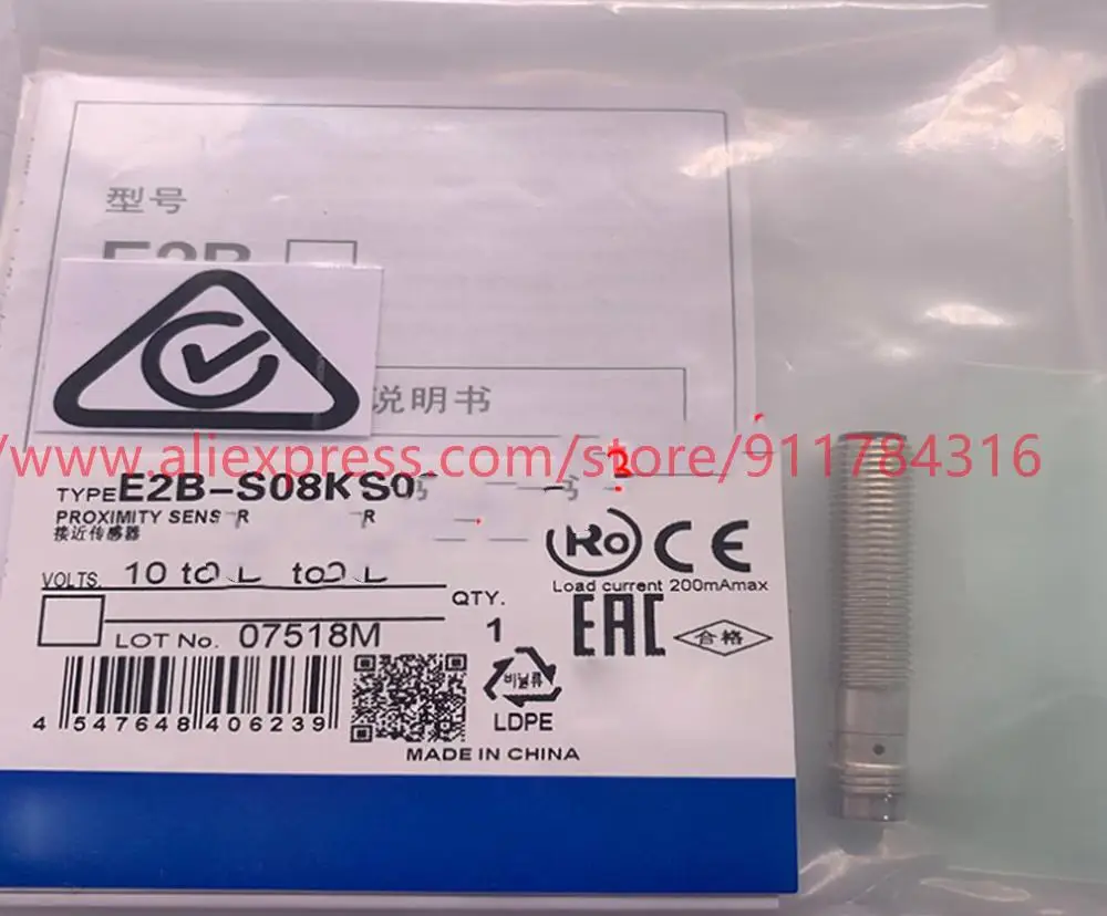 

3pcs New High Quality Proximity switch E2B-S08LN04-MC-B2 E2B-S08LN04-MC-C2 E2B-S08LN04-MC-B1 E2B-S08LN04-MC-C1 NPN 3 Wire