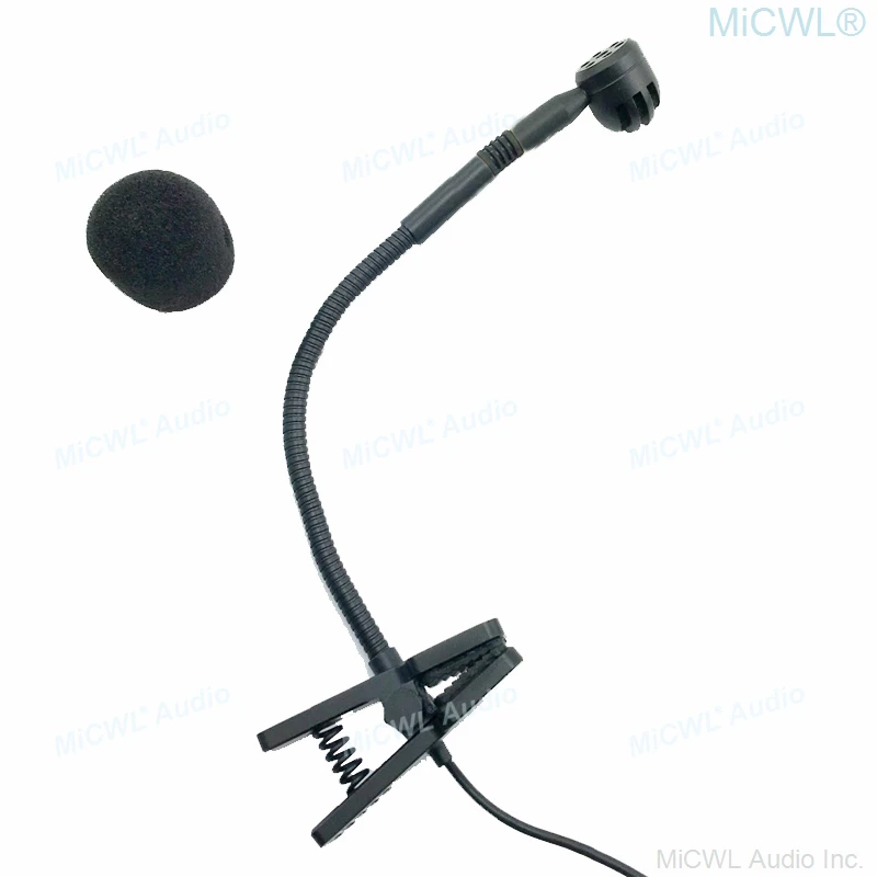 Heart-shaped Instrument Microphone for Sennheiser e908 Wireless Belt Pack sound console Mixer XLR 3Pin Phantom Power adapter