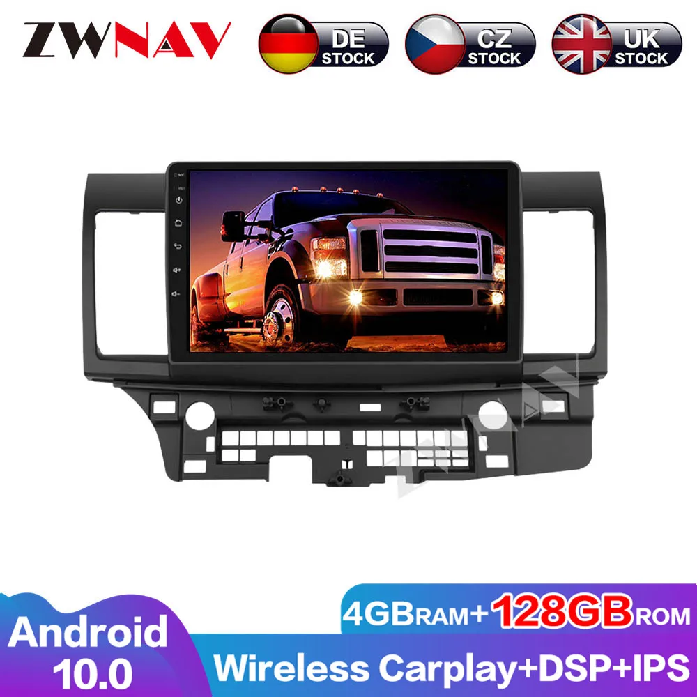 128G Android10 Auto Radio DSP DVD Player Audio Multimedia Touch Screen Car For Mitsubishi Lancer 2012 GPS Head Unit