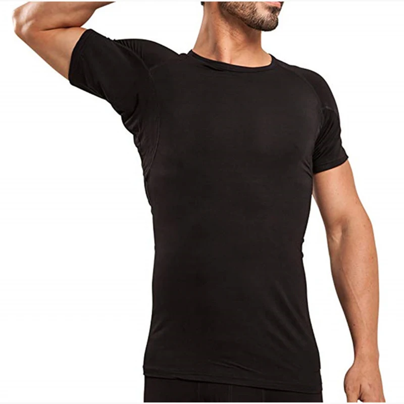 Men Modal  Sweatproof Anti  Against Underarm Sweat Proof Fitness Men\'s T-Shirts