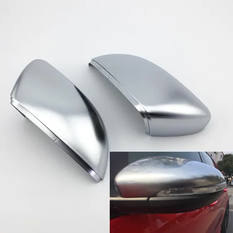 Чехол на зеркало автомобиля для VW Golf MK6 VI 6 Touran 2011-2015, матовый хром, серебристый