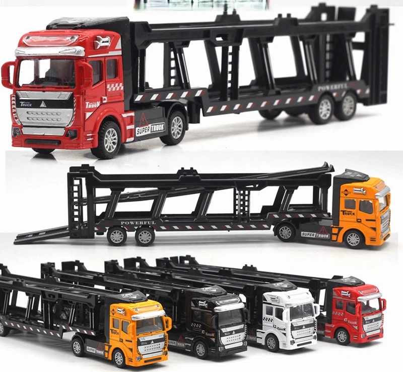 1/48 Big Size Car Transportation Truck Alloy Metal Diecast Model Children Gift Toy