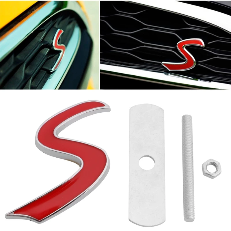 3D Metall S Kühlergrill Abzeichen Emblem Aufkleber Für Mini Cooper R50 R52 R53 R56 R57 Jy25 19 Droship