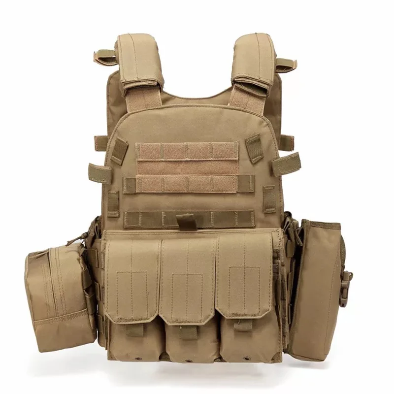 Outdoor Protection Combined Training Vest Multi-Functional MOLLE Extended Field Exploration Tactical Chest Rig Plates Carrier