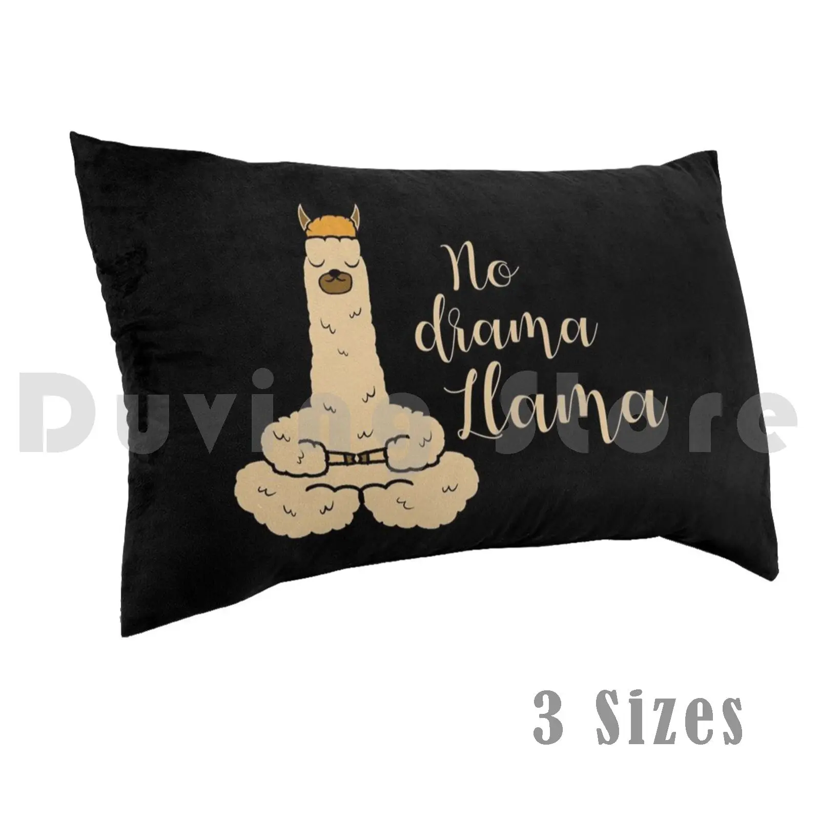 No Drama Llama Pillow Case Printed 50x75 Llama Llamasts Namaste Yoga Funny Sayings Say Funny Lama Llama