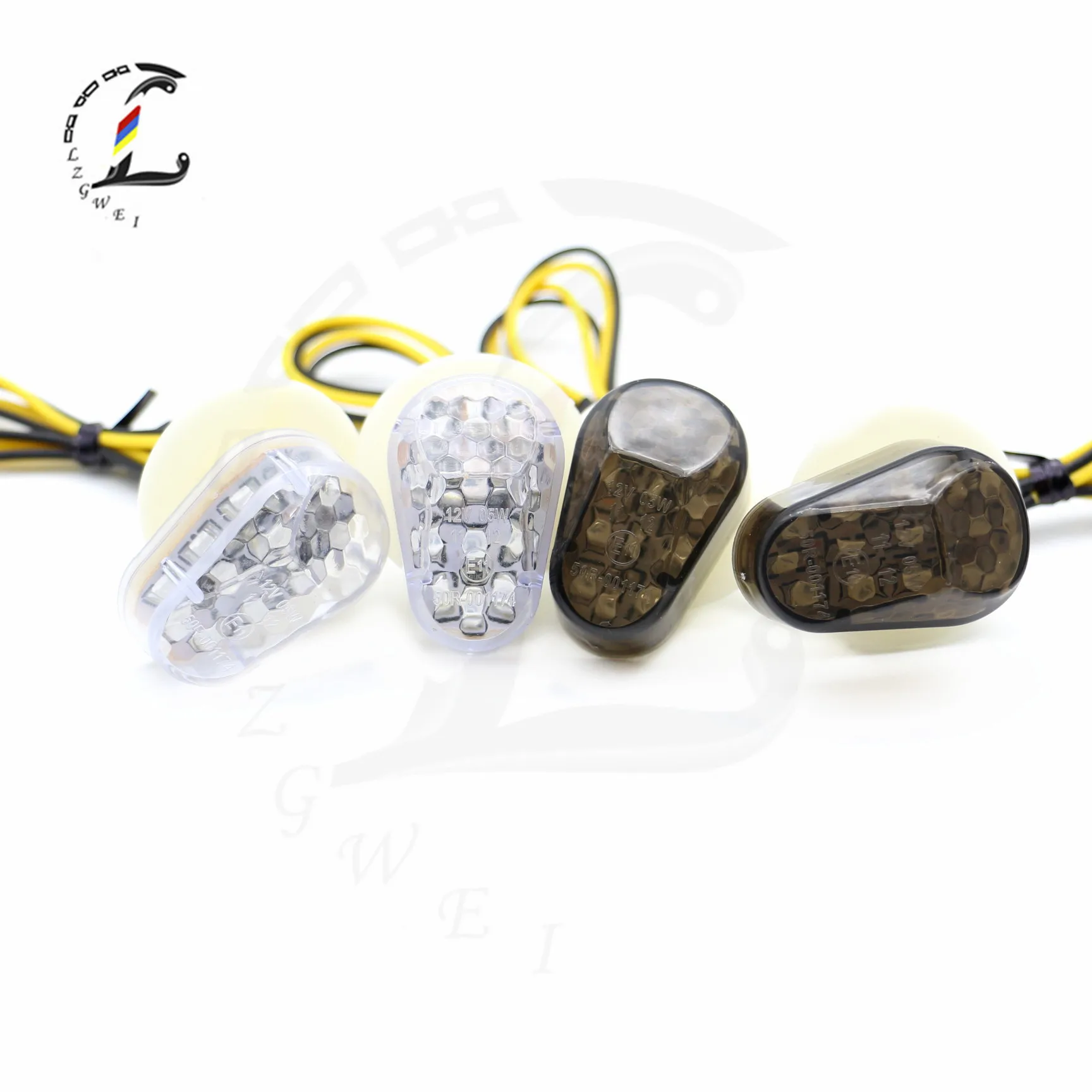 Motorcycle Front Turn Signals Light For Yamaha YZF R1 R6 R3 R6S FZ1 FZ6 FZ8  Photoflash Indicator Flashing Flush Mount LED