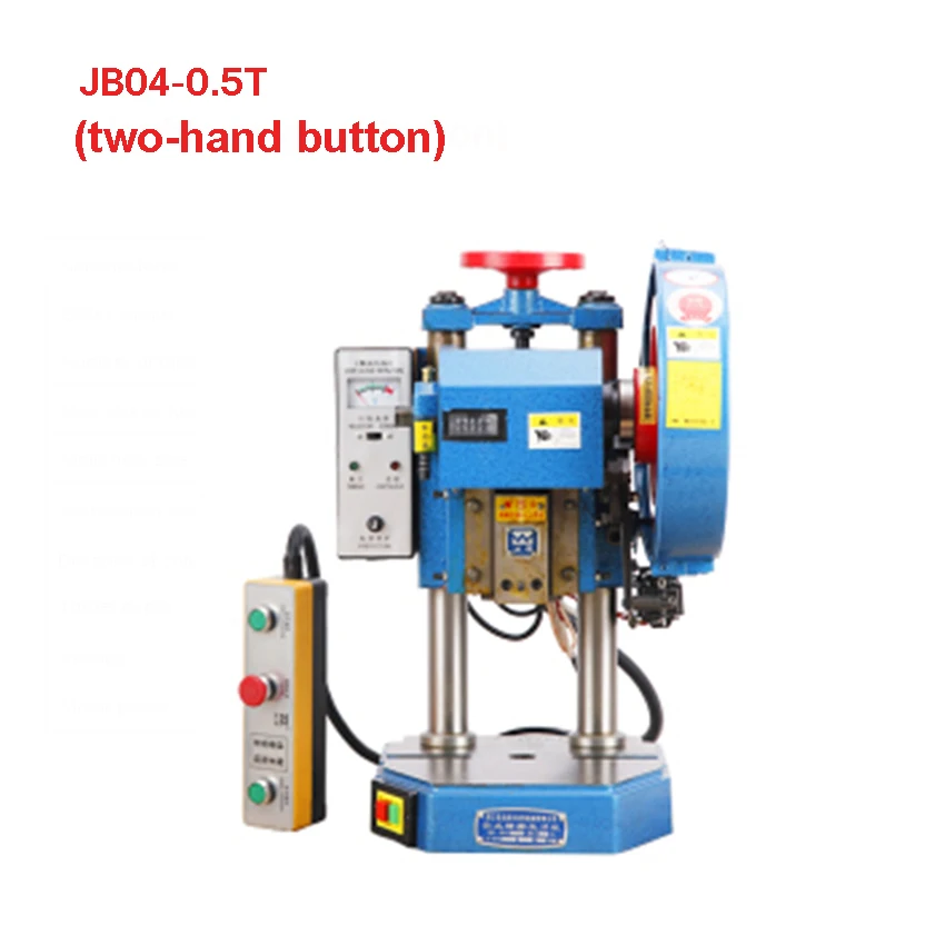 New JB04-0.5T (Two-hand Button ) Desktop Electric Punch Press Puncher Electric Punching Machine 220V/380V 250W 0.5T (260x260mm)