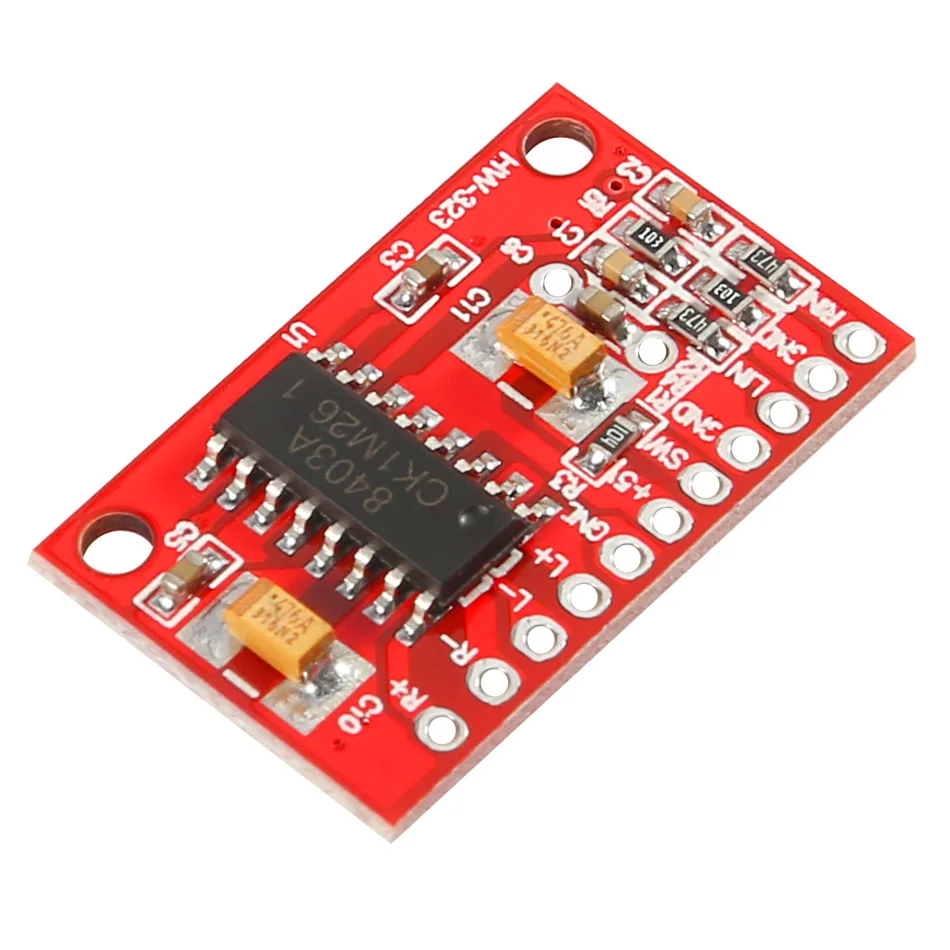アンプボードpam8403 DIy 2x3w,クラスd,デジタル,2.5vから5v,超小型,効率的な回路基板,赤
