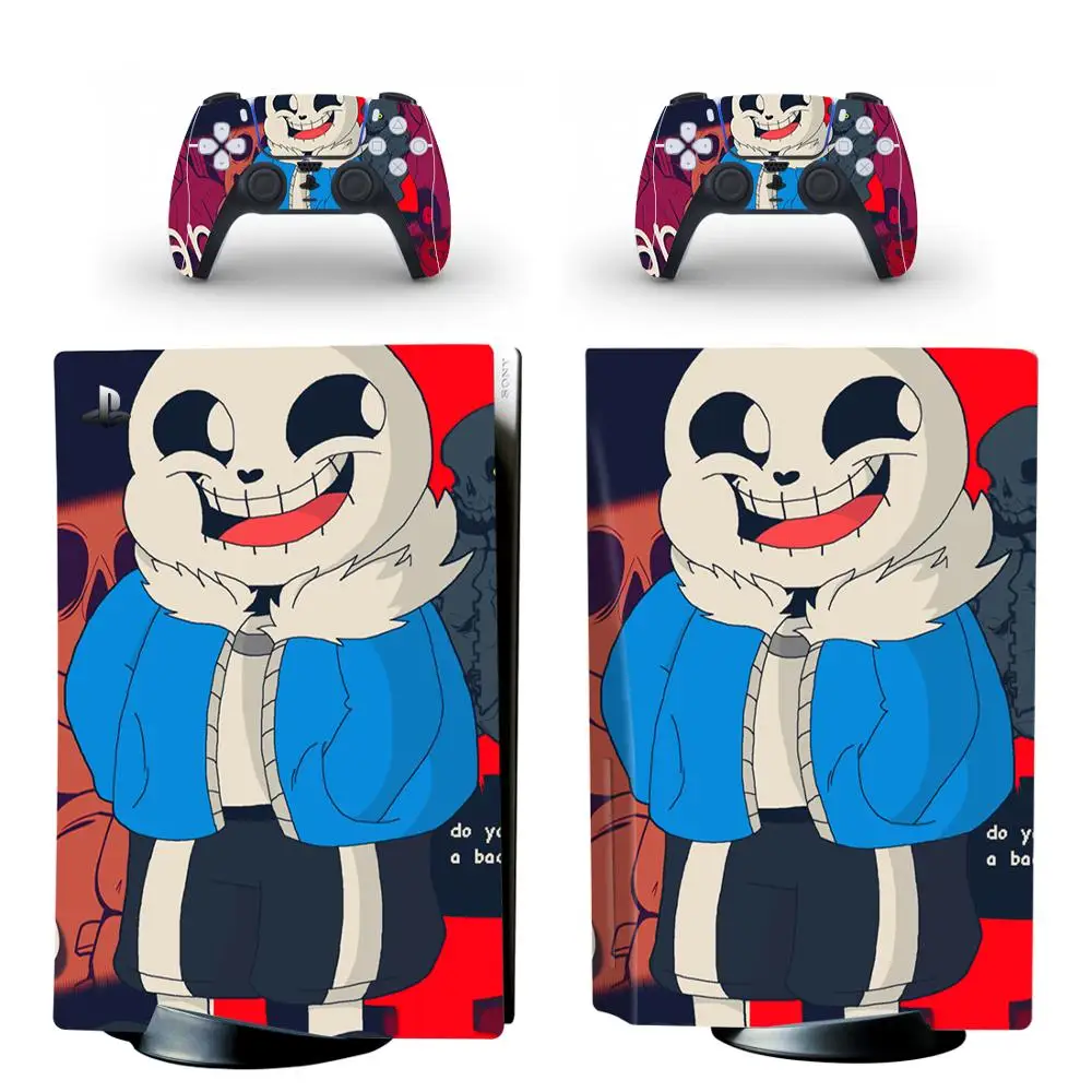 Undertale-pegatina de piel para consola PlayStation 5, pegatina de vinilo estándar para PS5, Edición de Disco