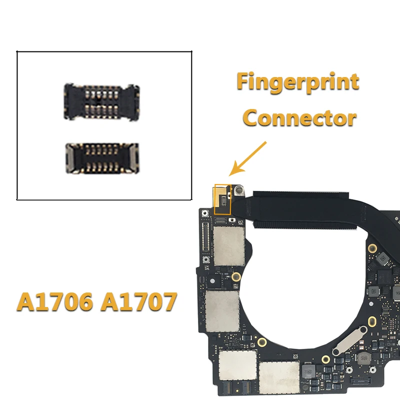 5PCS NEW A1706 Touch Bar Connector for MacBook Pro Retina A1707 Keyboard/Fingerprint/Touchpad LCD Cable Connector On Motherboard