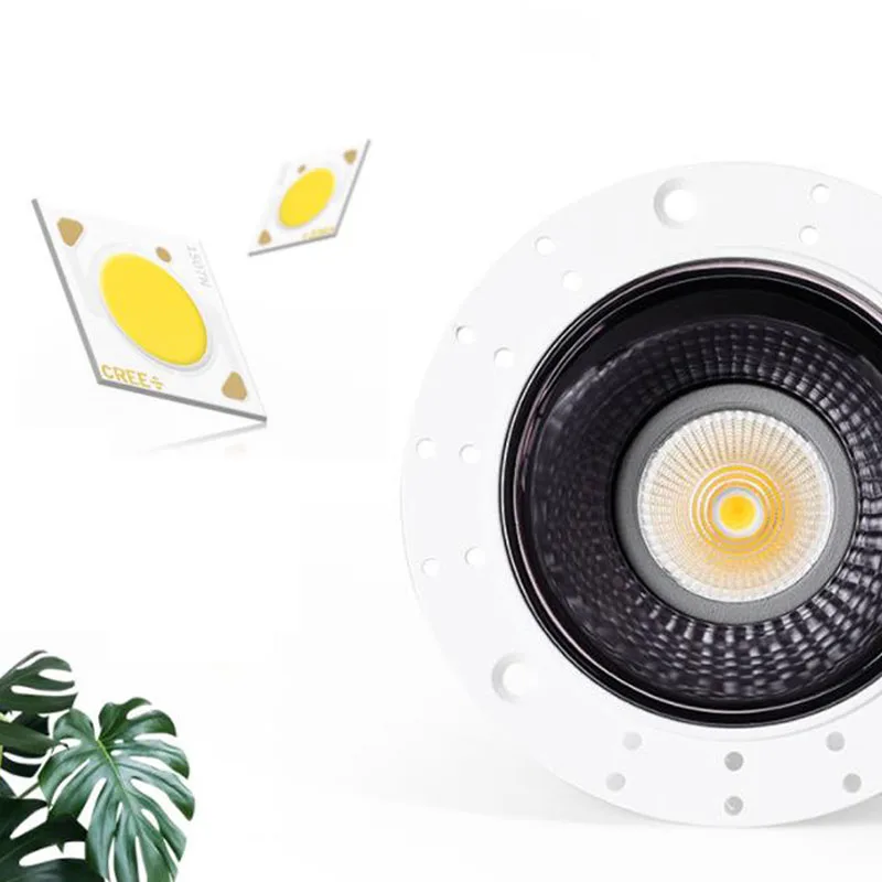 Bezel-less COB Spotlights Embedded LED Ceiling Lights Living Room Household Commercial Wall Washing Lights Glare Protection