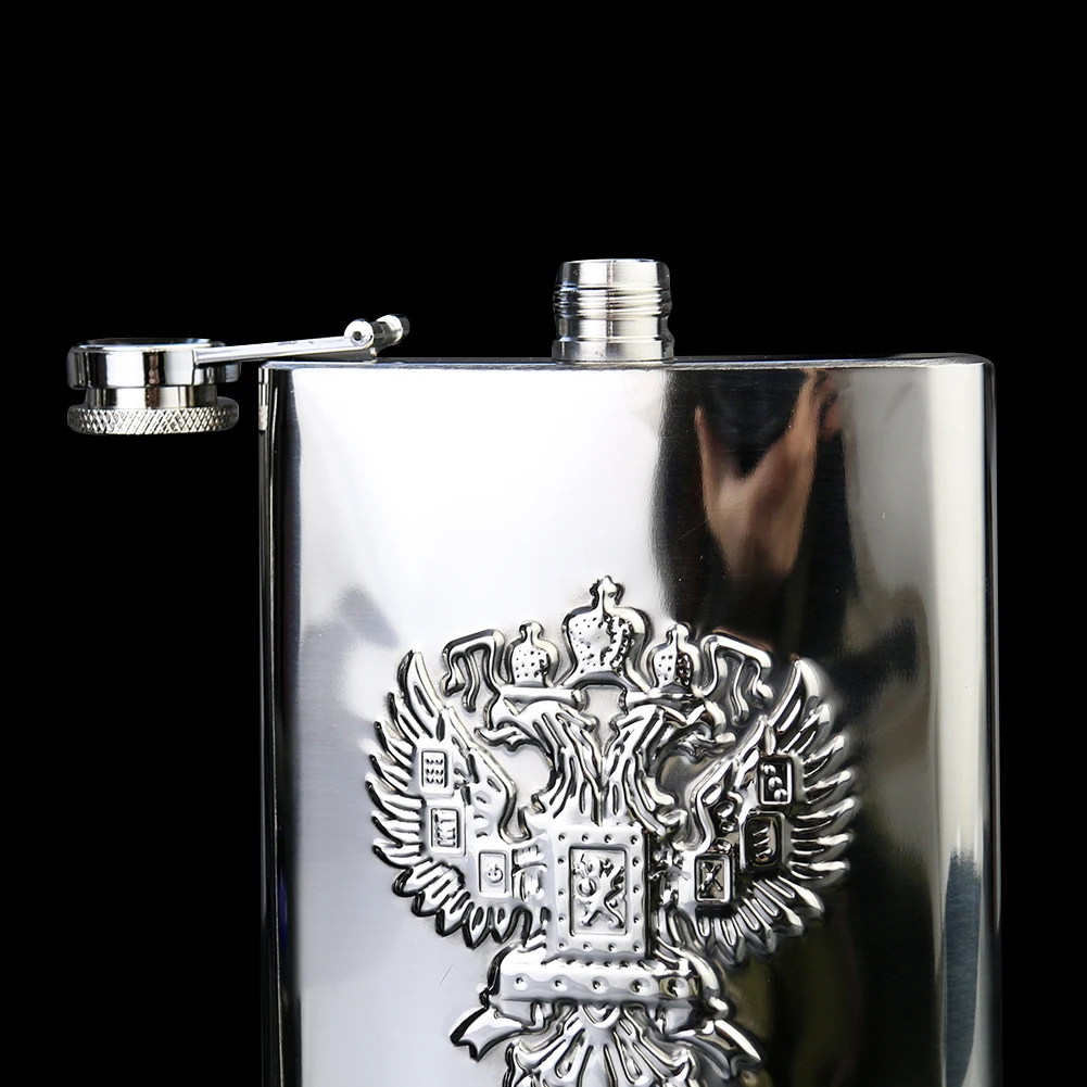 6/8/9 Oz 304 Stainless Steel Russian Eagle Hip Flasks Portable Flagon Alcohol Whisky Wine Bottle Liquor Pot Drinkware Men Gift