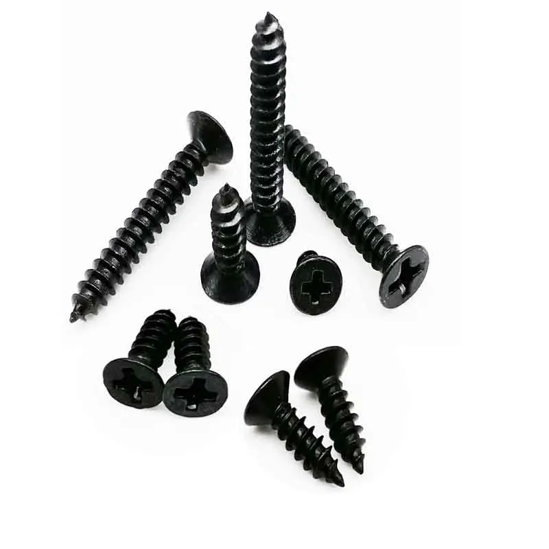 100 pezzi M1.4M1.7M2M2.5M2.6M3M3.5M4 Mini Micro vite autofilettante in acciaio nero piccola Phillips testa piatta croce testa tonda