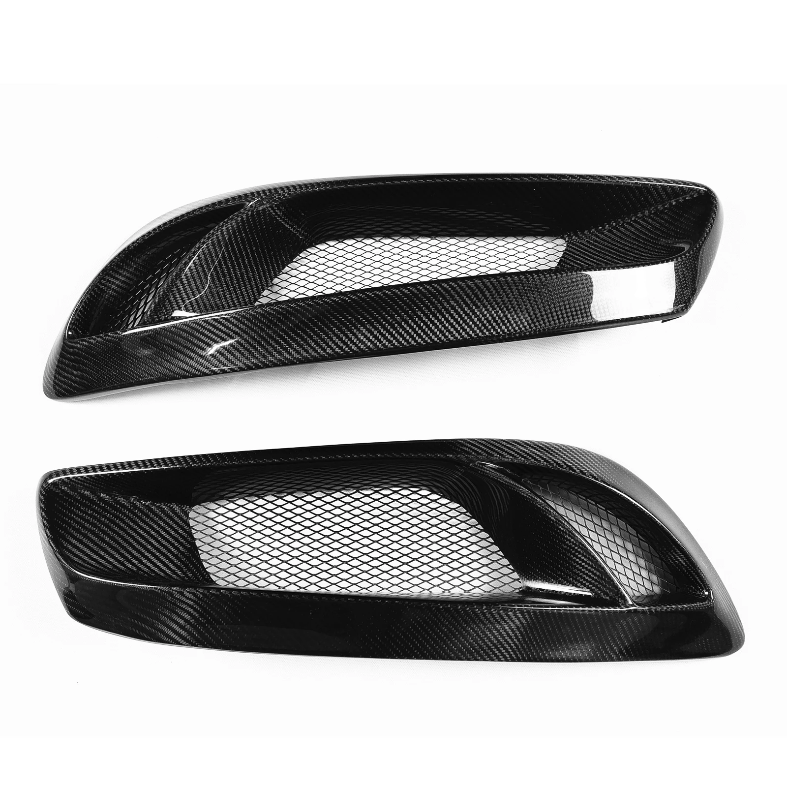 For Hyundai Genesis Coupe 2008 2009 2010 2011 2012 Front Bumper Fog Light Cover Grill Carbon Fiber Lamp Air Vent Intake Hood Kit