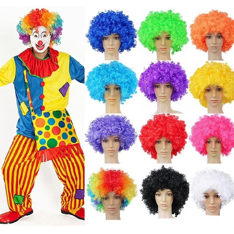 Wavy Curly Clown Wig Cosplay Hair For Christmas new year adult birthday Party Disco decoration kids gift Supplies