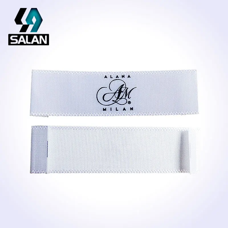 Custom Logo Print Sewing Single Satin Ribbon Fabric for Cloth Label and clothing Tags Free Shipping