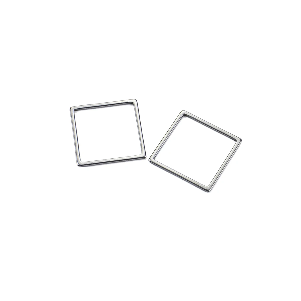 10Pcs Stainless Steel Square Connectors Drop Earrings Charms Resin Mold Link DIY Accessories For Jewelry Making Findings