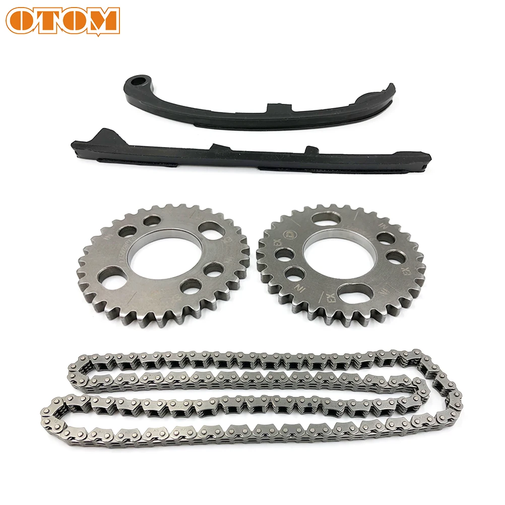 OTOM KLX300 Timing Chain Kit For KAWASAKI KLX250 YF300 LONCIN CR6 VOGE300R Engine Spare Part With Tensioner Chain Guide Sprocket