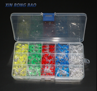 500pcs 3MM 5MM Led Kit With Box Mixed Color Red Green Yellow Blue White Light Emitting Diode Lamp Assortment Kit