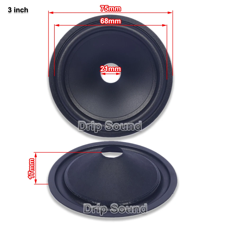 3/4/5/6.5/8/10/12 Hoparlör Koni Kağıt Havza 20mm/25mm/35mm Çekirdek