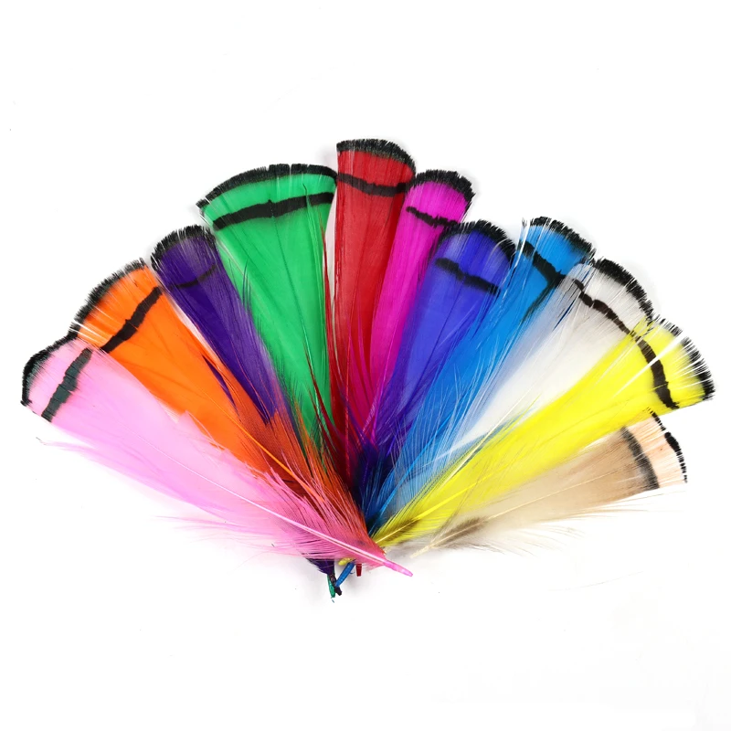 Vampfly 200pcs Fly Tying Material Colorful Lady Amherst Feather Tippet For Wet Fly Streamers Nymph Wing Tail Throax Tag