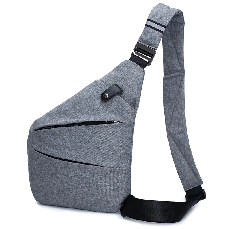 Shoulder bag waterproof Oxford cloth men\'s chest bag multi-function anti-theft grab bag wild casual shoulder Messenger bag