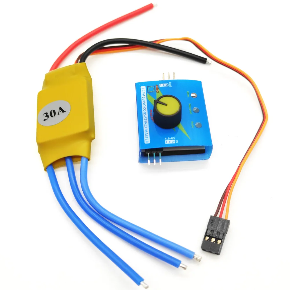 XXD 30A ESC Brushless Speed Controller + 3ch Servo Esc Tester 4.8-6v CCPM Servo Consistency Master