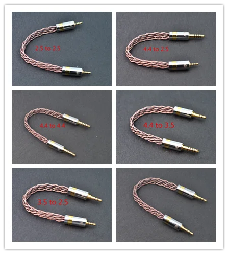 Mesh braided Eagle standard 22Awg 8-core single crystal copper pair recording line 3.5to 3.5 pair recording 3.5to 2.5 3.5to 4.4