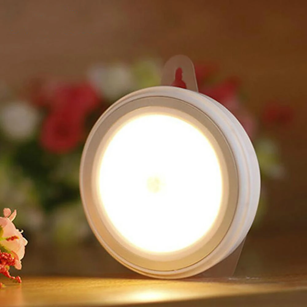 Round Touch Switch LED Night Light Home Lighting Lamp for Simple lighting 4.5V Novel LED Night Light Kids night lighting tools