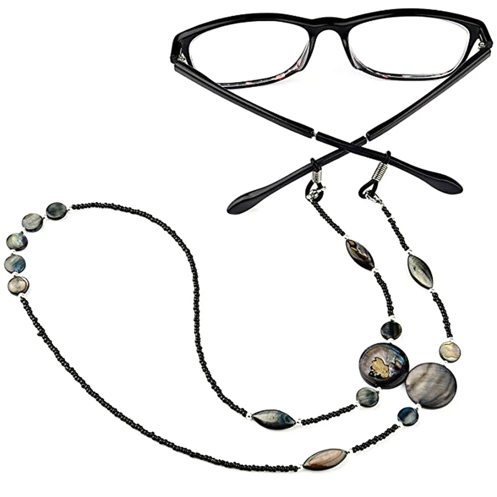 Cadena para gafas de lectura para mujer, cadena elegante con cuentas de concha, correa de soporte, retenedor de gafas de sol, joyería, 2022