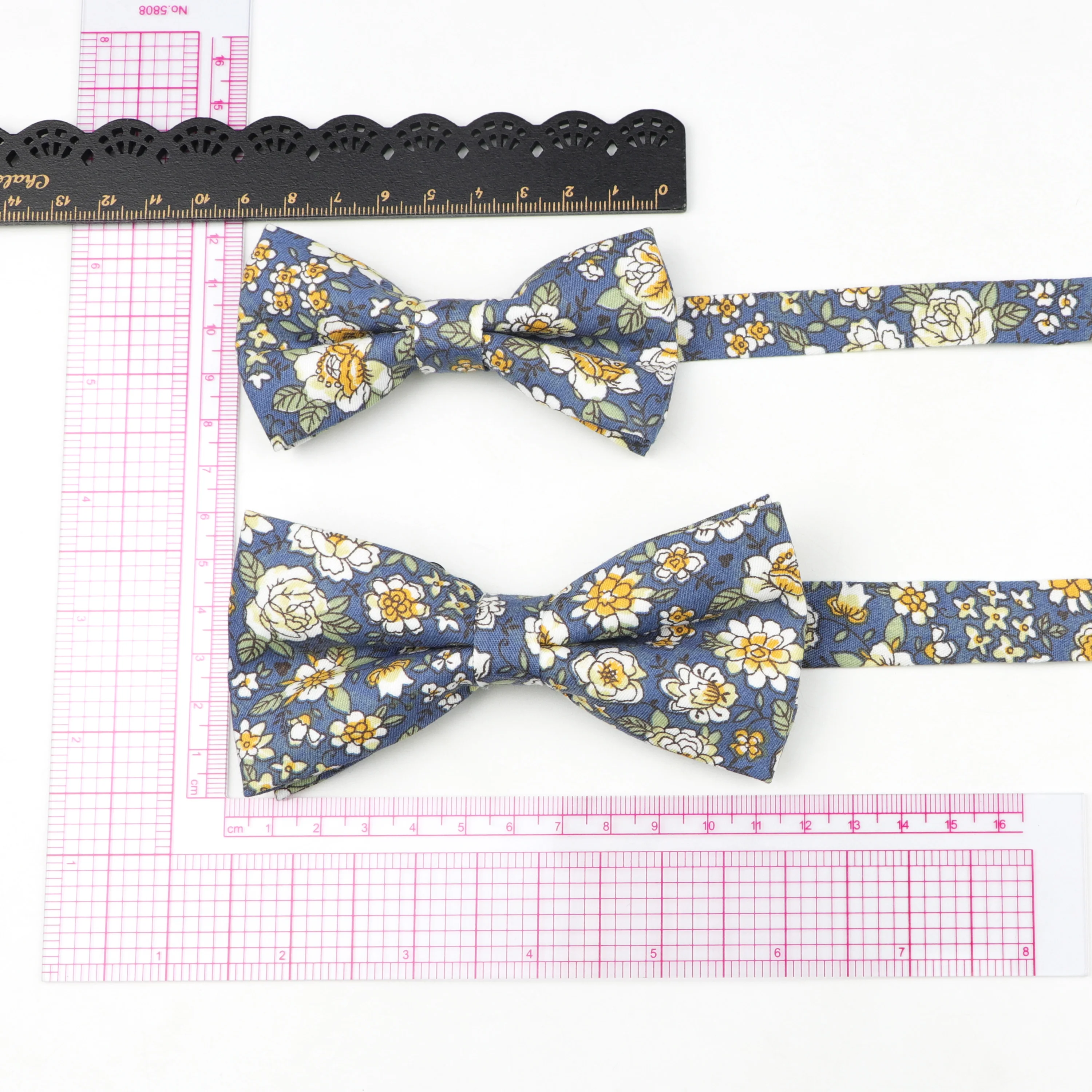 Fashion Cartoon Floral Pocket Square  Parent-Child Bow Tie Ties men tie set 100% Cotton Gentlemen Wedding Evening Party Gift