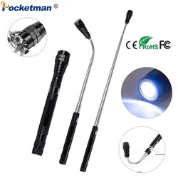 Pocketman Pen Light LED Work Light Flexible Head Flashlight Magnetic Torch Telescopic Flexible 3 LED Work Lamp Lighting Tools