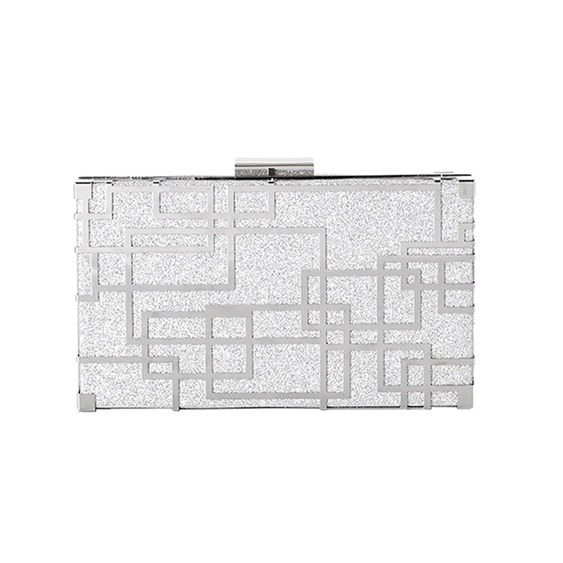 Fashion Glitter Evening Bags Geometric Pattern Shoulder Bags Ladies Elegant Party Handbags Vintage Banquet Wedding Clutch Bag