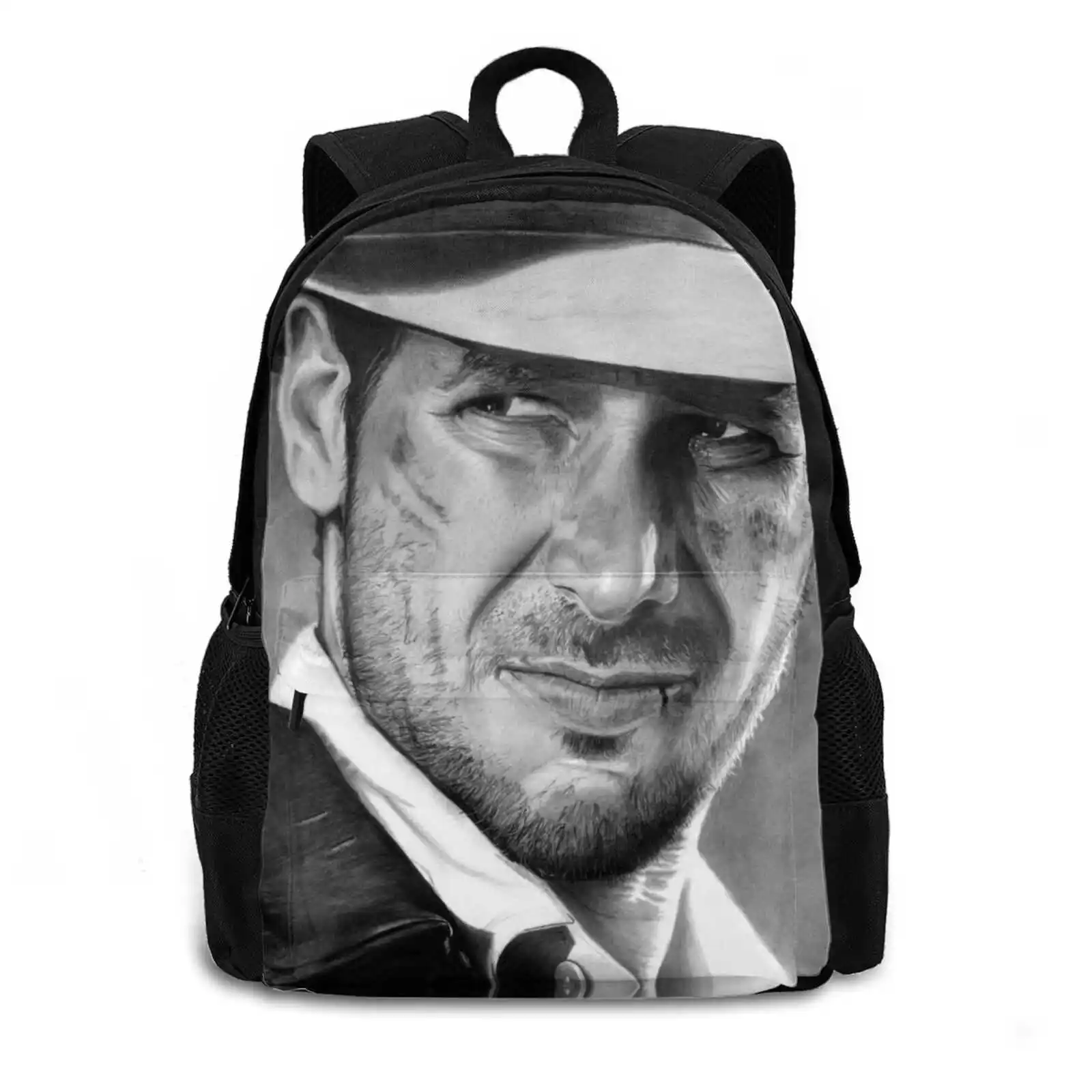 Indiana Jones-Harrison Teen College Student Backpack Pattern Design Bags Harrison Indiana Jones Pencil Graphite Charcoal Sci Fi