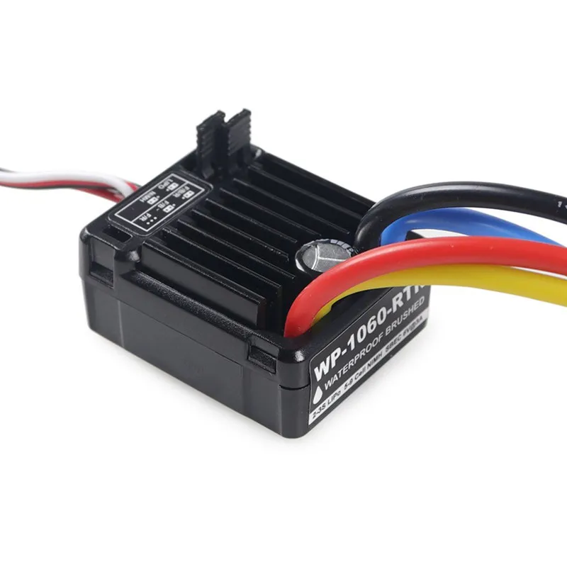 WP-1060-RTR 2-3S 60A Waterproof Brushed ESC W/BEC 6V/3A for 1/10 RC Tamiya Traxxas Redcat HPI RC Car Parts