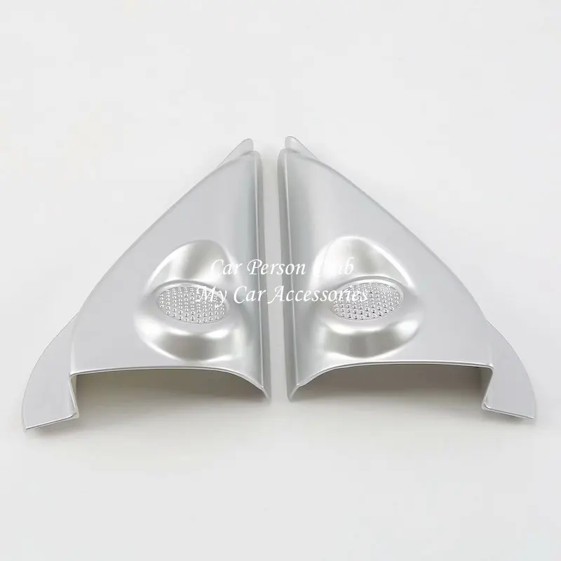 Car Styling For Mitsubishi Outlander 2013-2019 Interior Door Speaker Tweeter Triangle A Column Cover Trim ABS Chrome Accessories