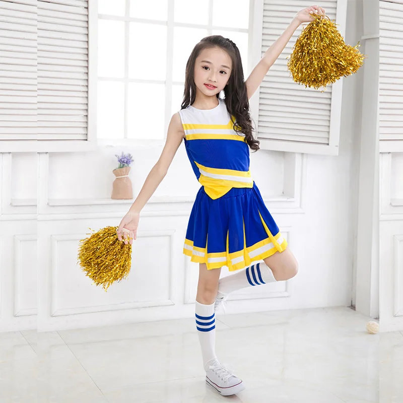 Vêtements de danse Jazz pour filles, Cool, gilet, vêtements de Performance d'équipe de pom-pom Girl pour enfants, Costumes de danse de rue pour étudiants