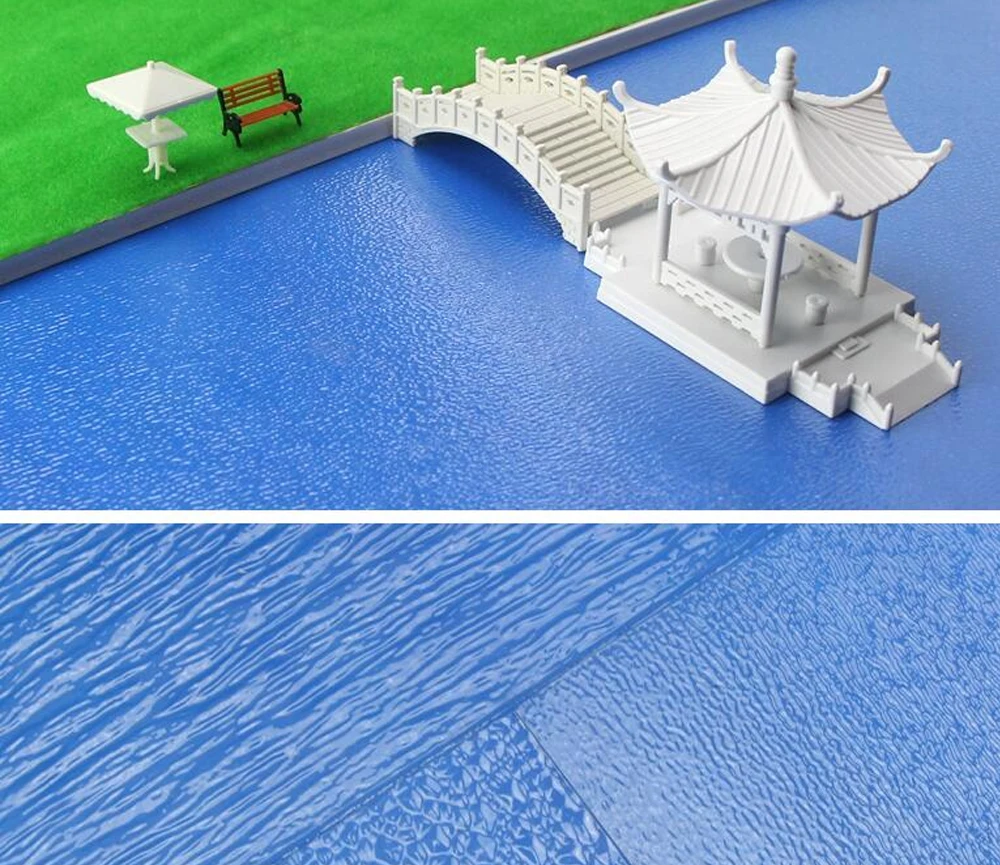 2Pcs Simulation Water Ripple Waterproof Model For Flowing Water Scene Layout DIY Toy Sand Table Making Landscape Diorama