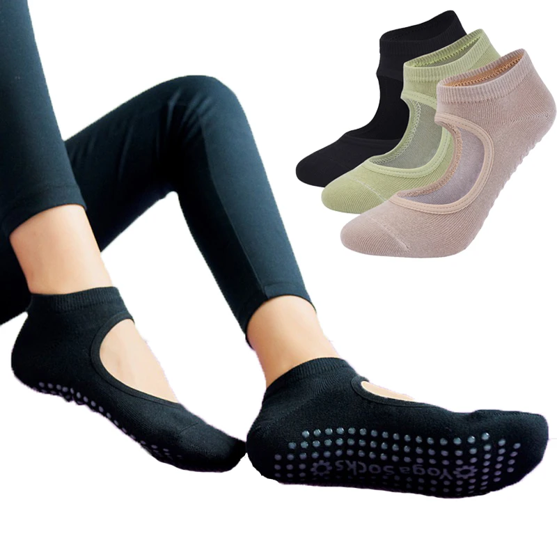 

1Pair Professional Women Yoga Socks Silicone Anti-slip Ballet Pilates Socks Women Breathable Dance Sports Socks EU35-40